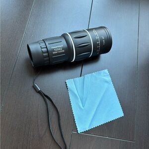 NEW! Handheld 10x42 Monocular Telescope - Black with polishing cloth